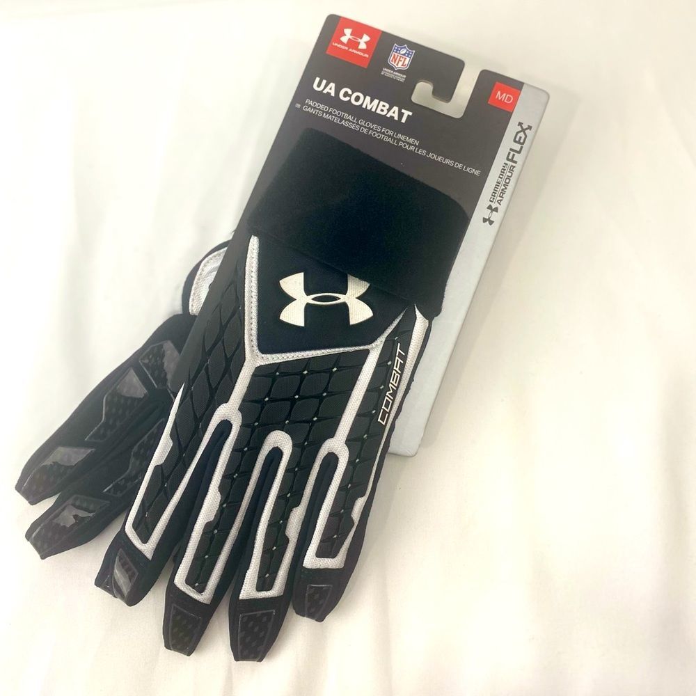 Under Armour Men's Combat V Football Gloves Medium // NEW
